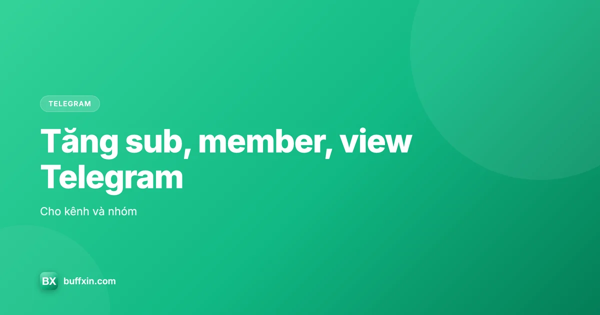 Tăng sub kênh, member nhóm và view Telegram